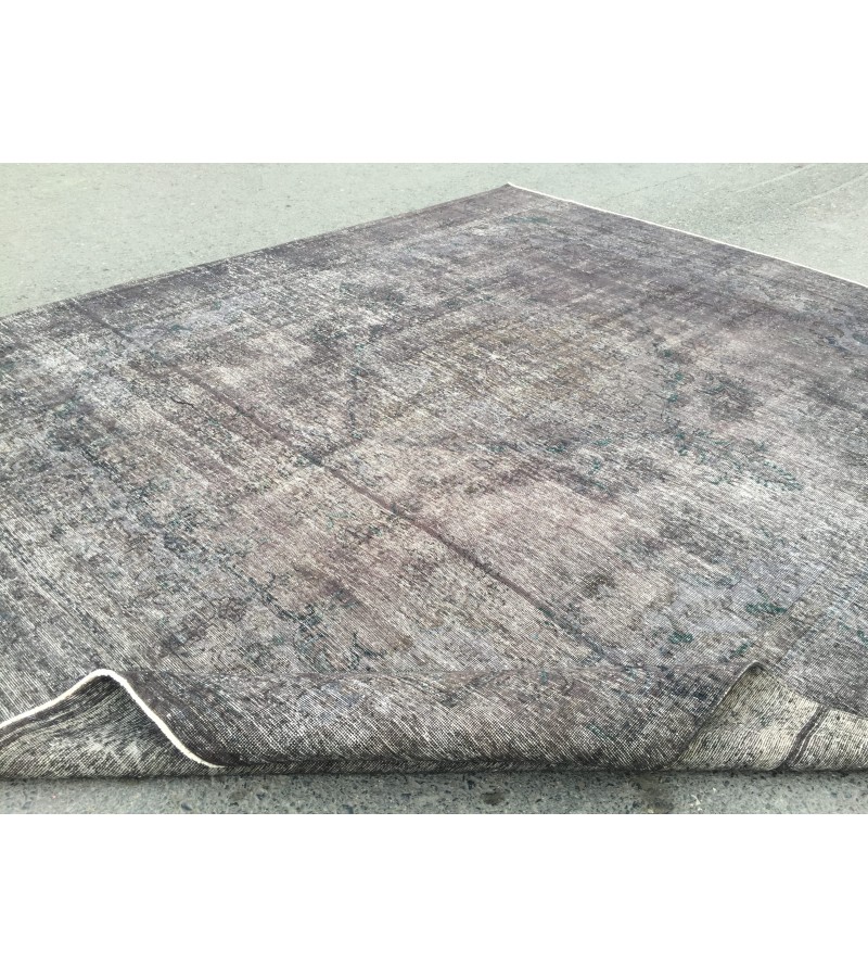 9x12 distressed area rug, Turkish Vintage rug , 9'5 X 11'9 bedroom Rug ,Woven rug