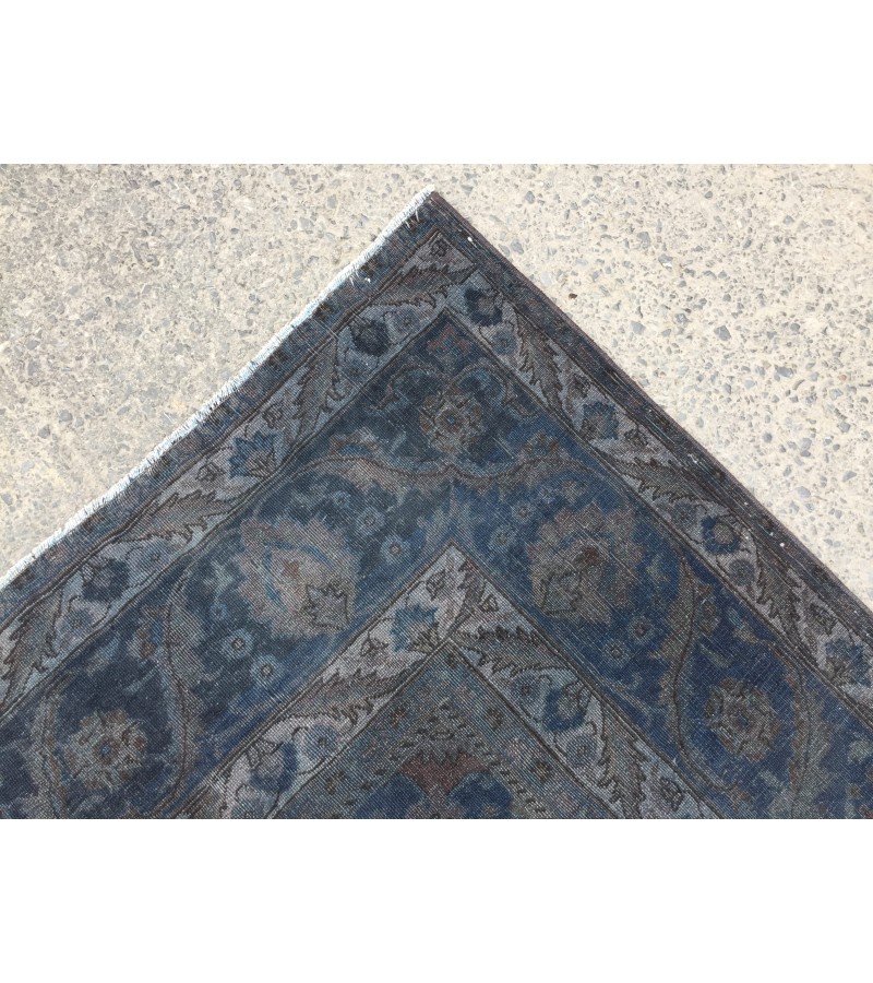 10x13 retro handmade rug, dark red blue rug, rug for living room, 9'7 X 12'6 Area Rug