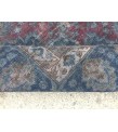 10x13 retro handmade rug, dark red blue rug, rug for living room, 9'7 X 12'6 Area Rug