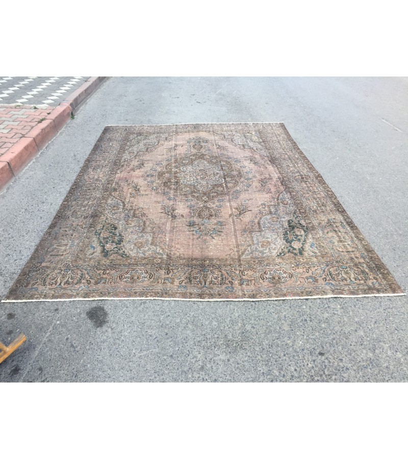 8x11 bed plan rug, living room rug, , retro rug , rustic wool rug , 7'9 X 11'1 Turkish rug