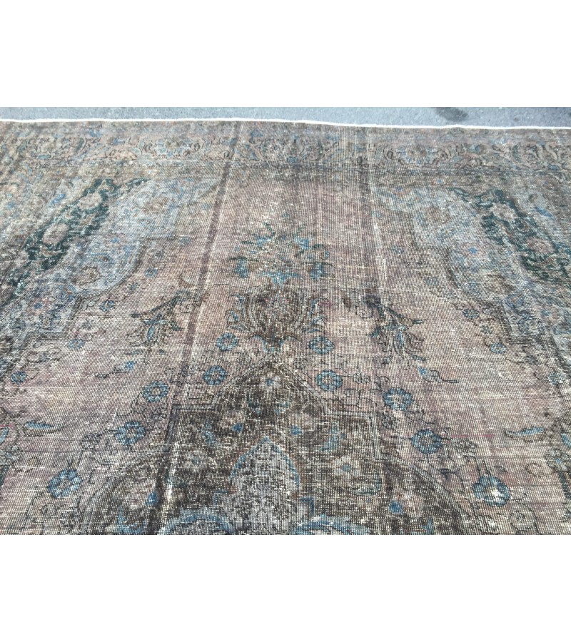 8x11 bed plan rug, living room rug, , retro rug , rustic wool rug , 7'9 X 11'1 Turkish rug