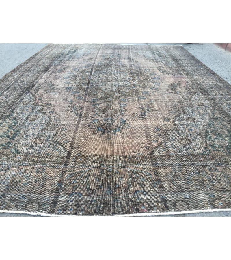 8x11 bed plan rug, living room rug, , retro rug , rustic wool rug , 7'9 X 11'1 Turkish rug