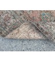 8x11 oversize Turkish rug, red grey area rug, dining room rug, 7'9 X 11' Retro Rug