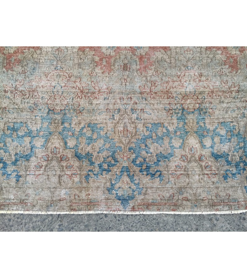 9x13 oversize hand woven rug, red brown blue rug, Boho Rug, 9'3 X 12'7 Bedroom Rug