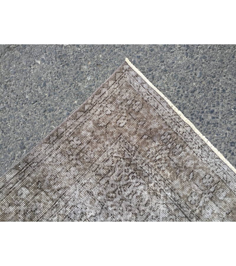 7x10 vintage area rug, woven bed plan rug, 6'8 X 10'1 Turkish living room rug