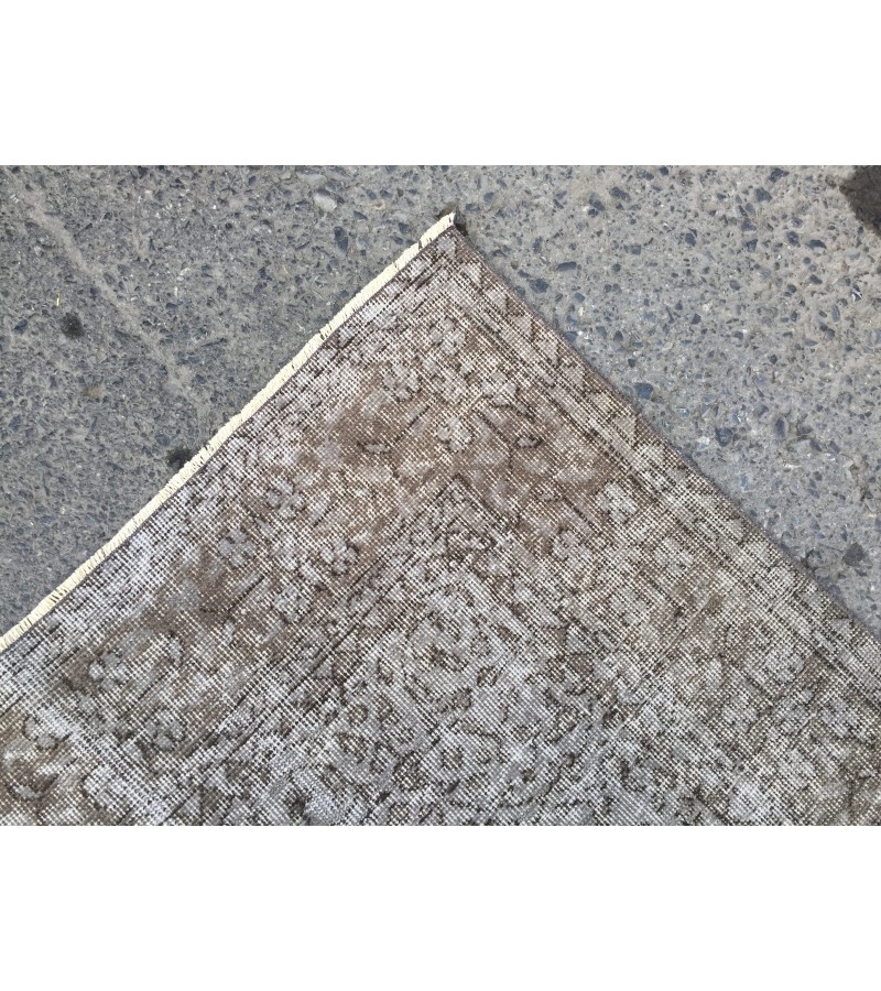 7x10 vintage area rug, woven bed plan rug, 6'8 X 10'1 Turkish living room rug