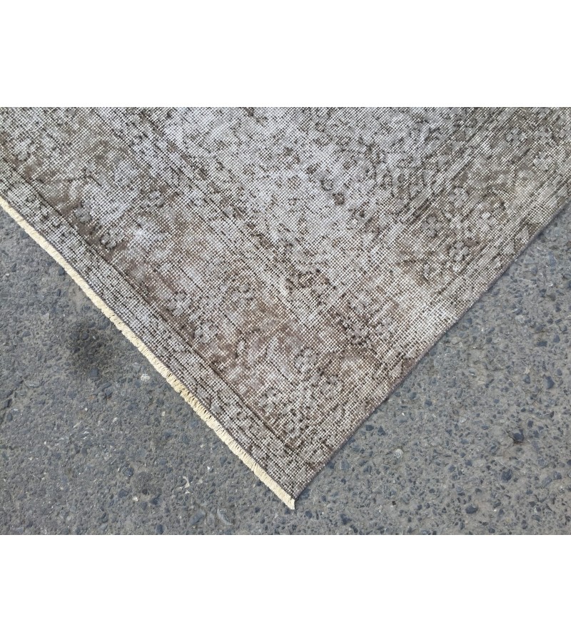 7x10 vintage area rug, woven bed plan rug, 6'8 X 10'1 Turkish living room rug