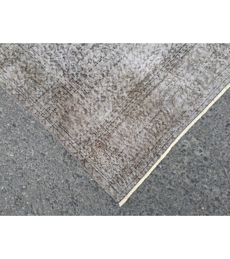 7x10 vintage area rug, woven bed plan rug, 6'8 X 10'1 Turkish living room rug