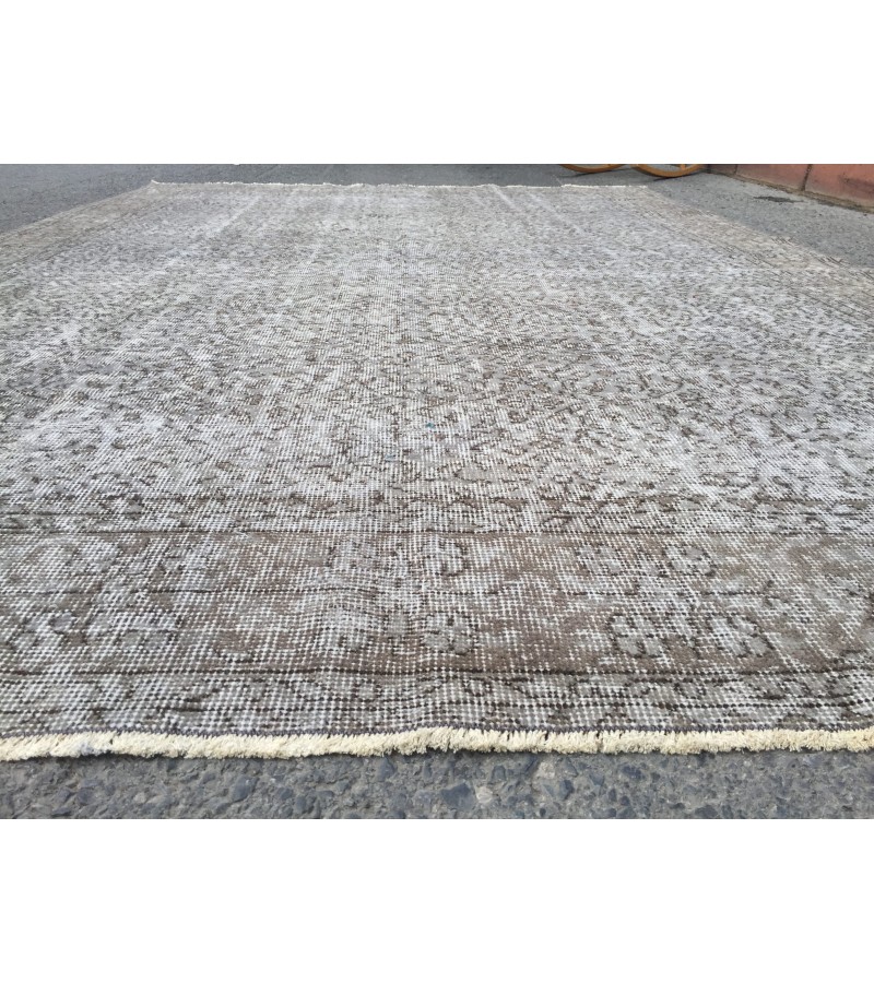 7x10 vintage area rug, woven bed plan rug, 6'8 X 10'1 Turkish living room rug