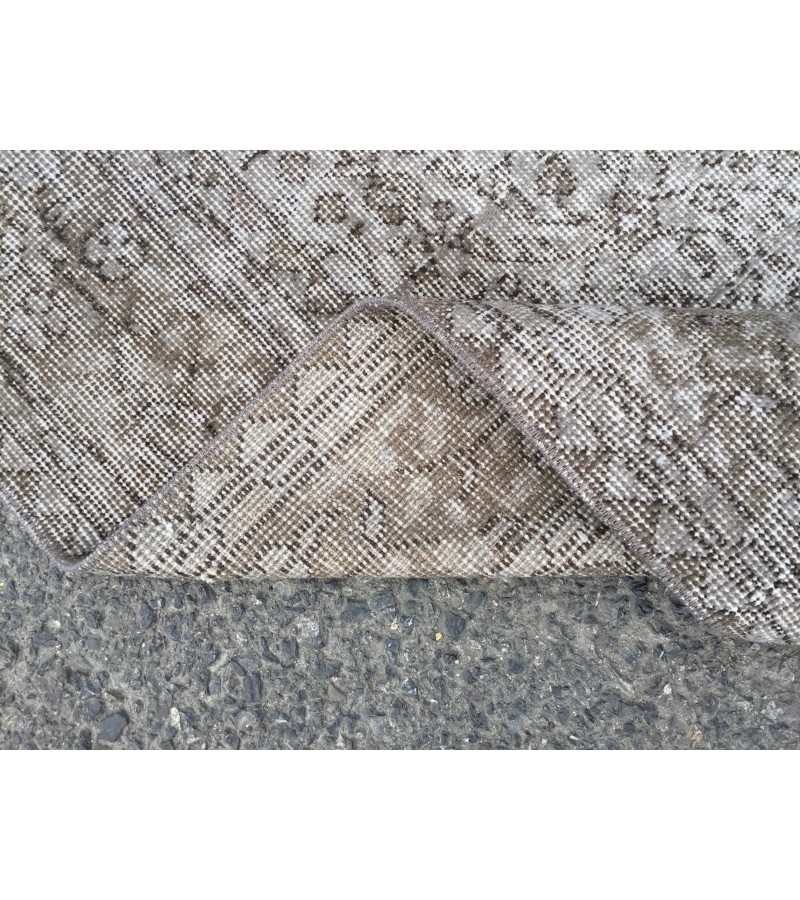 7x10 vintage area rug, woven bed plan rug, 6'8 X 10'1 Turkish living room rug