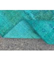 4x7 green blue kitchen rug, geometric rug, , retro rug, 4'2 X 7'3 woven rug