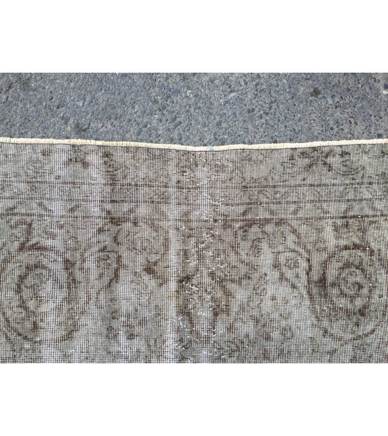 6x10 faded Turkish rug, distressed rug for living room, 6'2 X 9'8 area rug