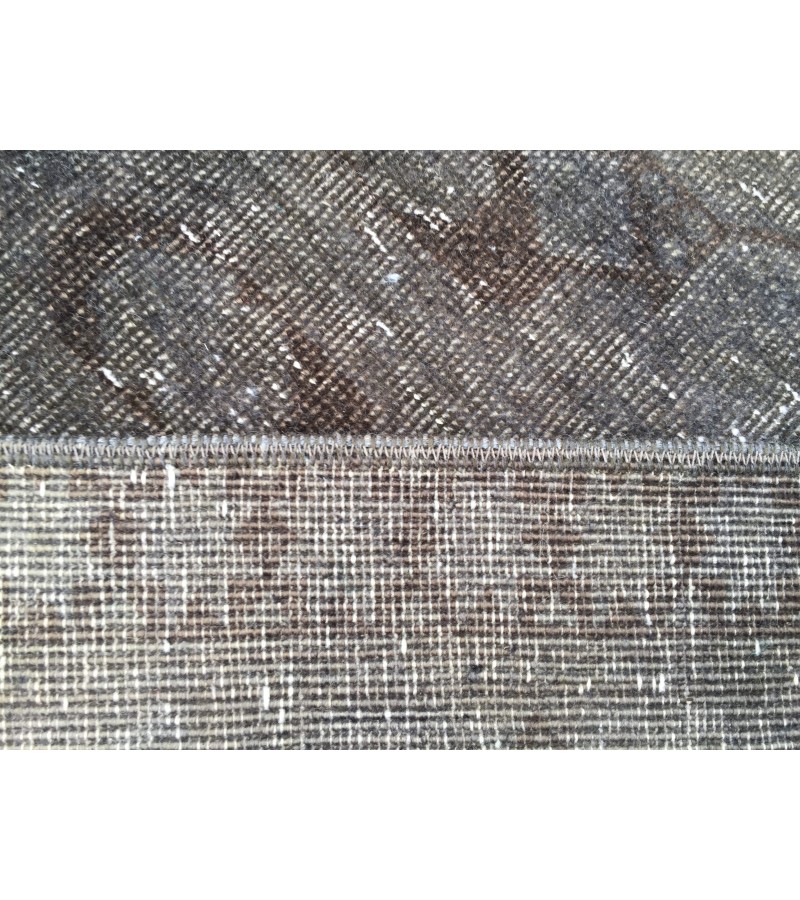 6x10 woven dining room rug, Brown grey Turkish Rug, 6'2 X 9'7 Handmade Rug