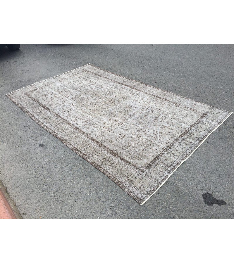 6x10 retro bed plan rug, boho rug, 5'11 X 10' rug for living room