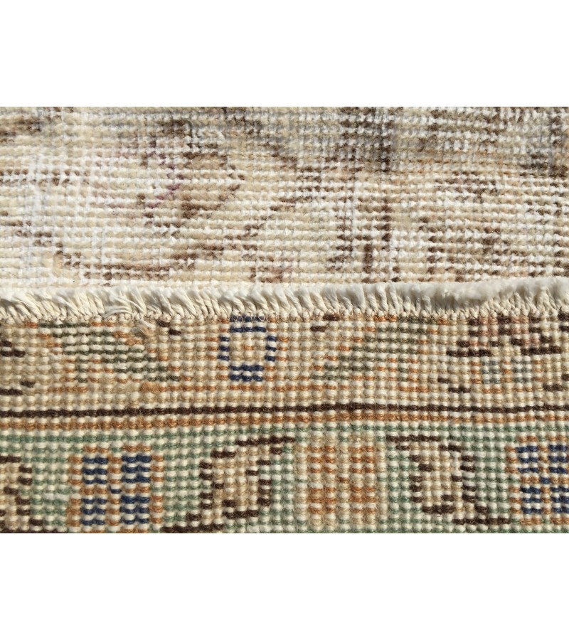 7x10 rug for living room , Wool Rug, handmade rug, 7'1 X 10'2 retro rug