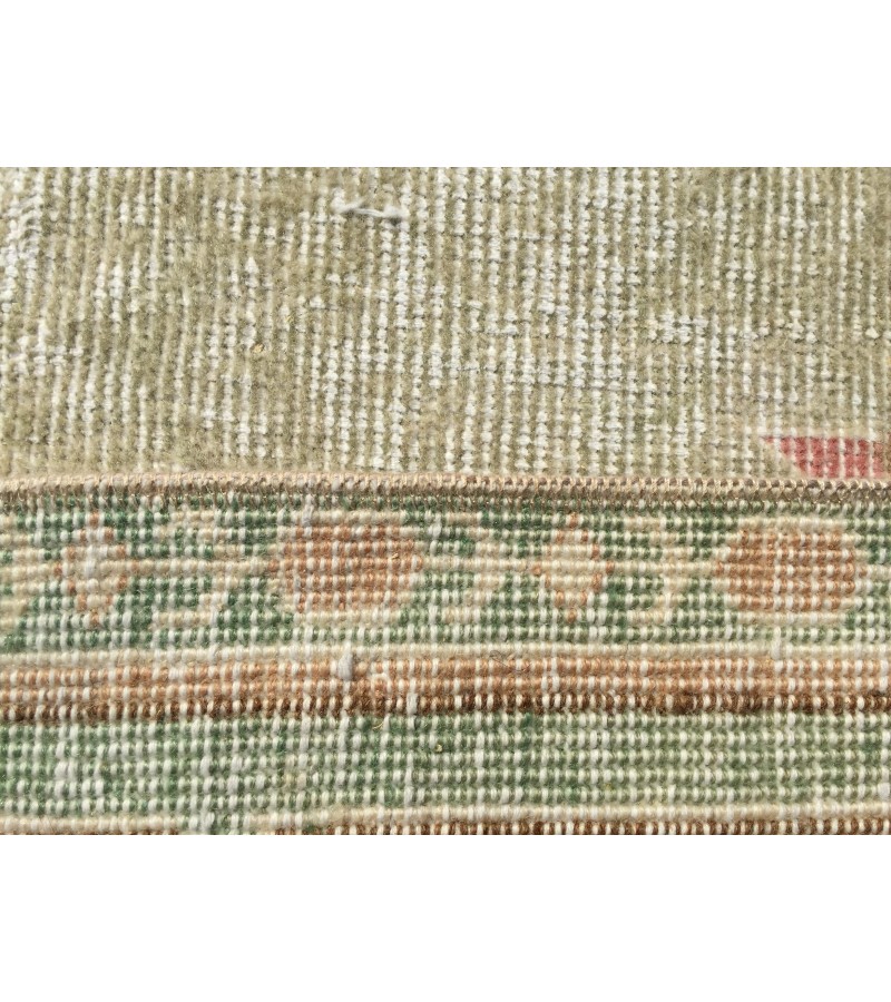 6x10 vintage bedroom rug, , hand woven rug, 6'3 X 9'8 beige green rug