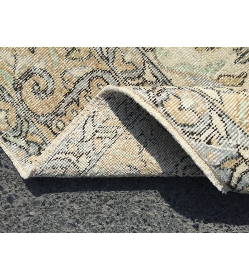 7x10 bed plan rug, Turkish handmade rug, 6'9 X 10'4 retro rug