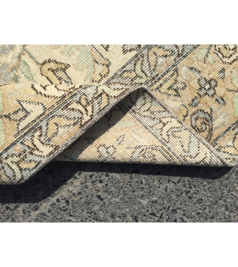 7x10 bed plan rug, Turkish handmade rug, 6'9 X 10'4 retro rug