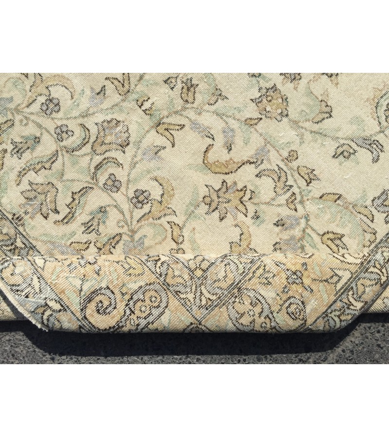 7x10 bed plan rug, Turkish handmade rug, 6'9 X 10'4 retro rug