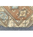 5x8 geometric brown beige rug, wool rug, bedroom rug , kitchen rug, 5'1 X 7'10 retro rug