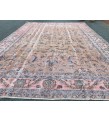7x10 Turkish Rug for Living room, 6'11 X 10'5 pink brown vintage rug