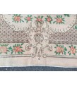 7x11 floral Handmade Area rug , Vintage Rug , 6'10 X 10'9 Farmhouse Retro rug ,beige green Nomadic rug