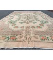 7x11 floral Handmade Area rug , Vintage Rug , 6'10 X 10'9 Farmhouse Retro rug ,beige green Nomadic rug