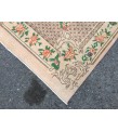 7x11 floral Handmade Area rug , Vintage Rug , 6'10 X 10'9 Farmhouse Retro rug ,beige green Nomadic rug