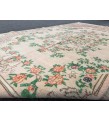 7x11 floral Handmade Area rug , Vintage Rug , 6'10 X 10'9 Farmhouse Retro rug ,beige green Nomadic rug