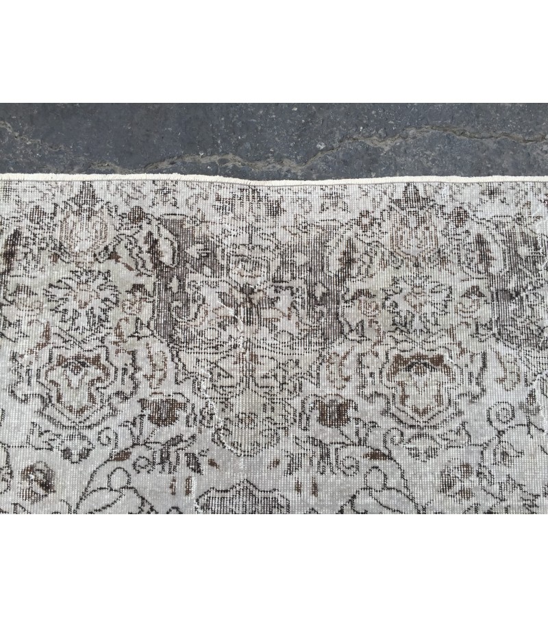 7x11 vintage dining room rug, area rug, 6'9 X 10'9 Turkish living room rug