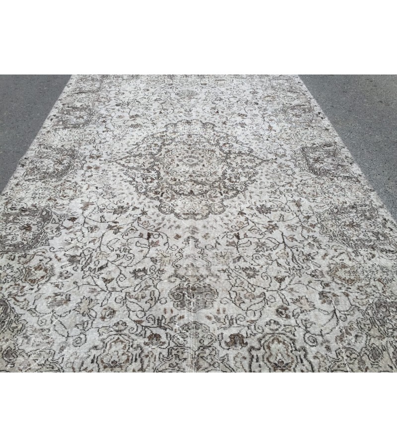 7x11 vintage dining room rug, area rug, 6'9 X 10'9 Turkish living room rug