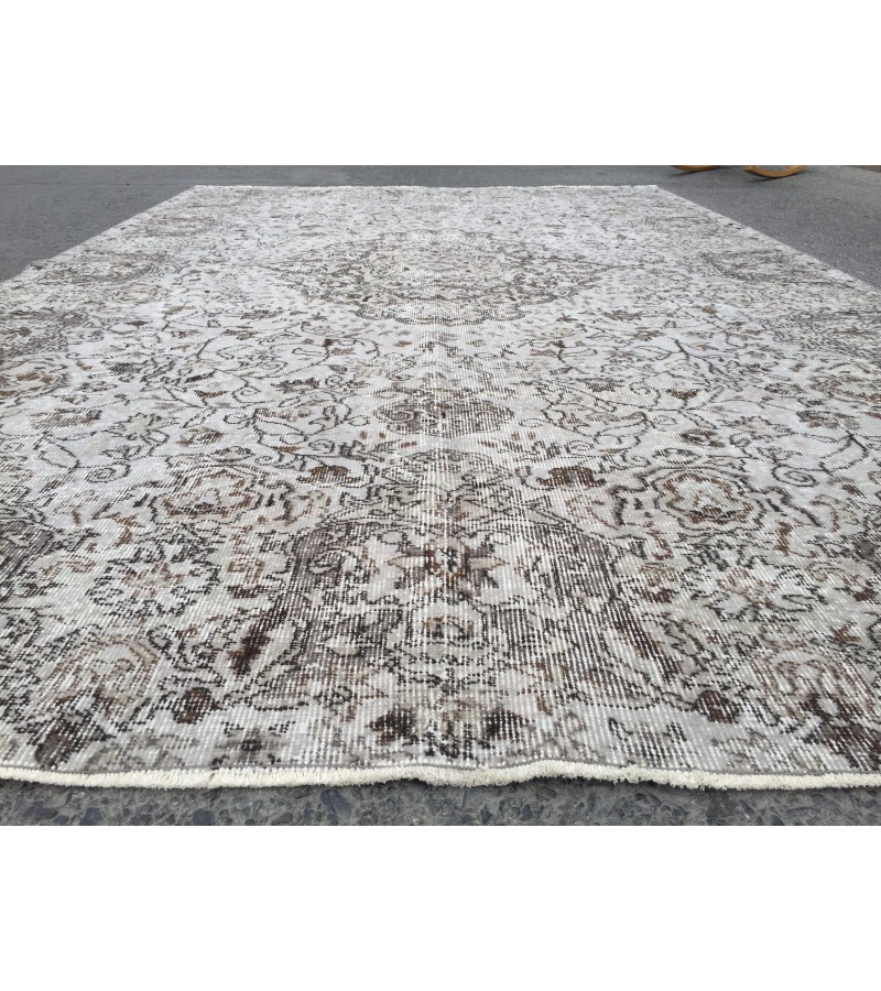 7x11 vintage dining room rug, area rug, 6'9 X 10'9 Turkish living room rug