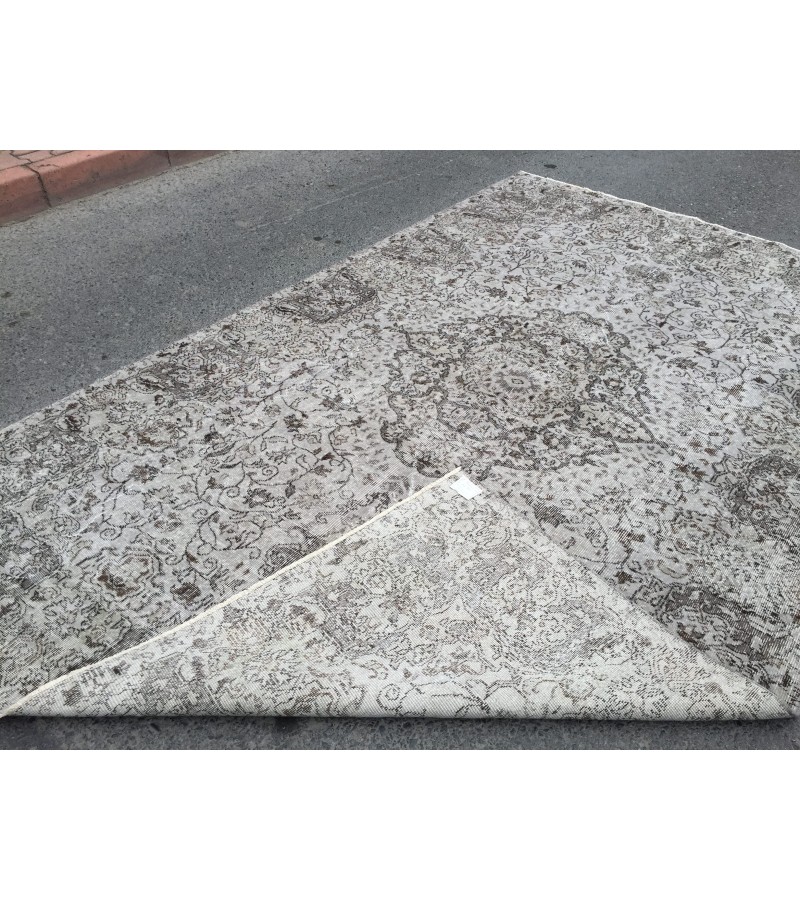 7x11 vintage dining room rug, area rug, 6'9 X 10'9 Turkish living room rug