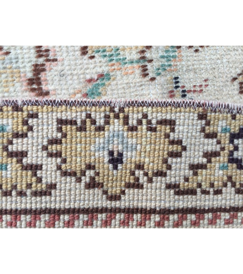 6x9 antique Turkish rug, beige brown rug, , Area rug , vintage carpet , 5'11 X 9'2 handmade rug