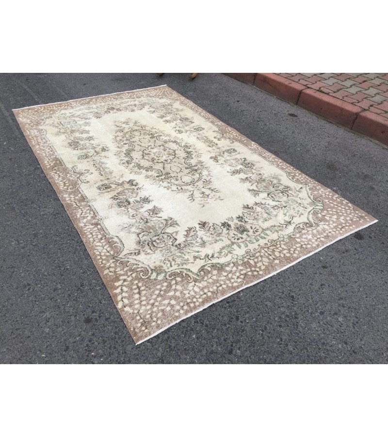 5x9 hand knotted rug, rustic area rug, rug for living room, 5'5 X 9' bedroom Rug