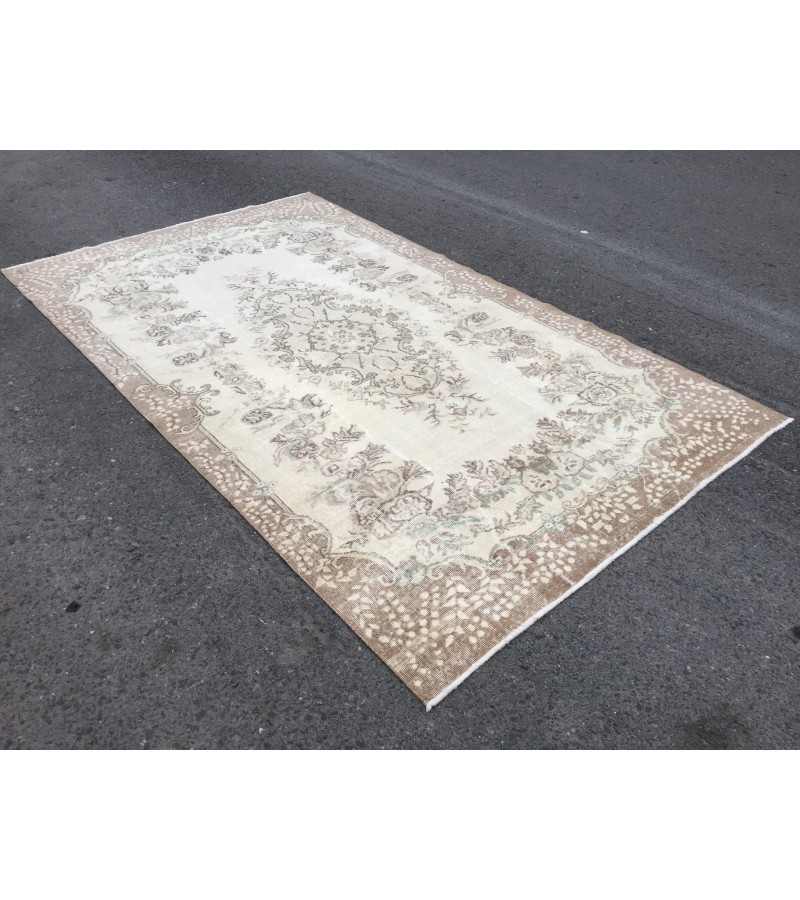 5x9 hand knotted rug, rustic area rug, rug for living room, 5'5 X 9' bedroom Rug