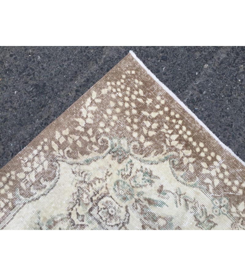 5x9 hand knotted rug, rustic area rug, rug for living room, 5'5 X 9' bedroom Rug