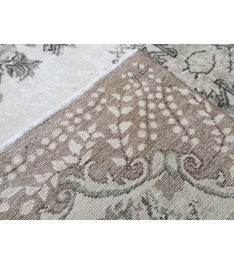 5x9 hand knotted rug, rustic area rug, rug for living room, 5'5 X 9' bedroom Rug