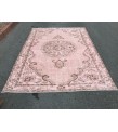 6x9 pink brown bedroom rug, distressed area rug, 6'3 X 9'Handmade rug