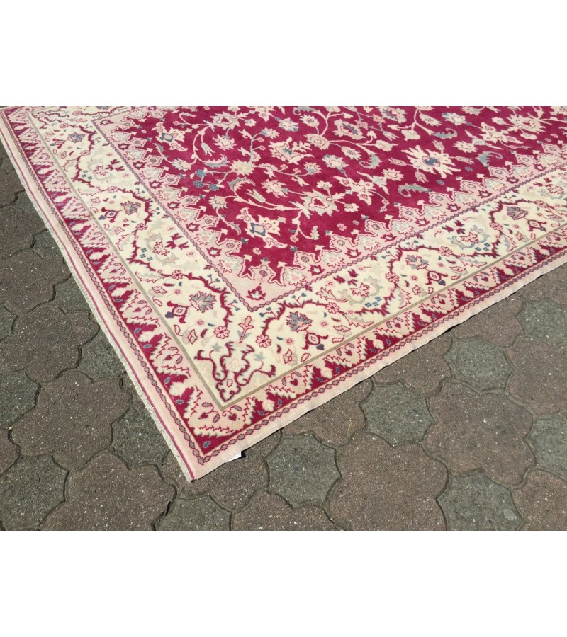 7x9 antique hand woven rug , Authentic Fine rug from 80s , 6'11 X 9'2 Living room rug , red rugs