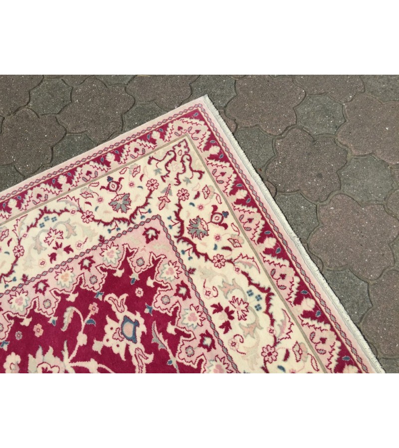 7x9 antique hand woven rug , Authentic Fine rug from 80s , 6'11 X 9'2 Living room rug , red rugs