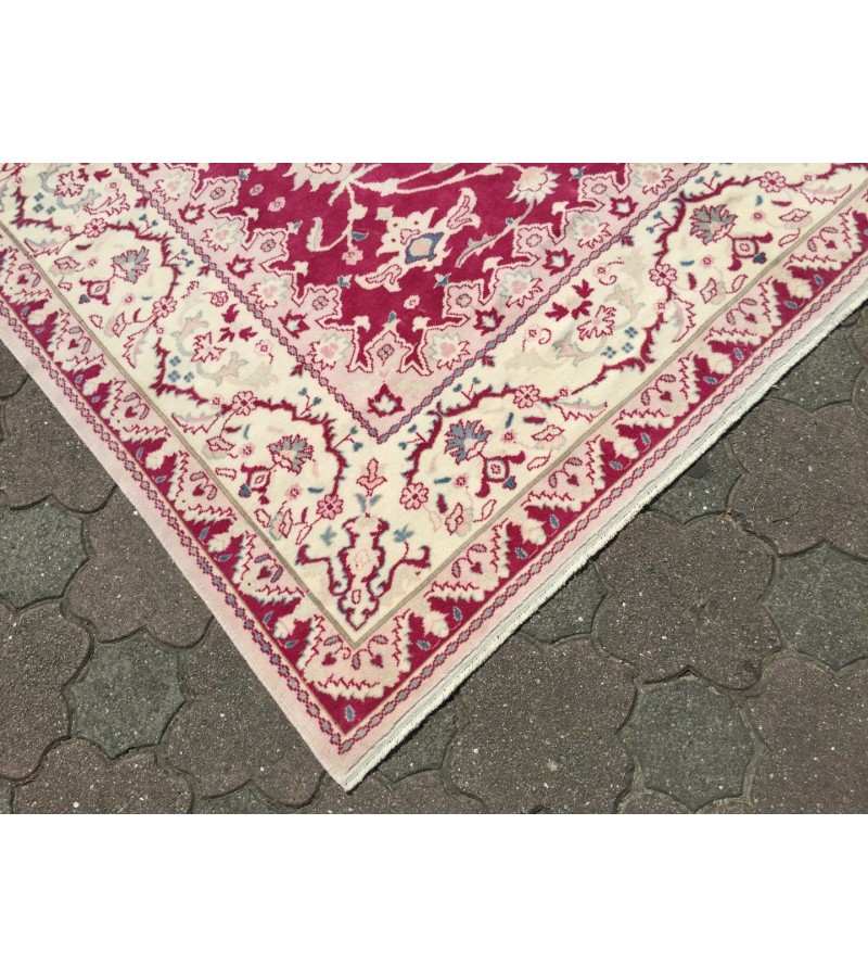 7x9 antique hand woven rug , Authentic Fine rug from 80s , 6'11 X 9'2 Living room rug , red rugs