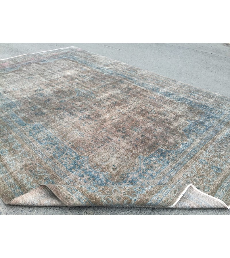 10x14 retro oversize rug, hand woven rug, Vintage rug, 9'8 X 13'8 Living room rug