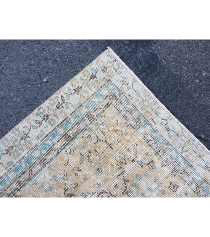 6x9 distressed retro rug, woven rug, home decor rug , Turkish rug, 6'3 X 9'4 Living room rug