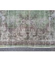 6x10 green gray bedroom rug, Vintage turkish rug , Living room rug , 6'5 X 10' boho Rug
