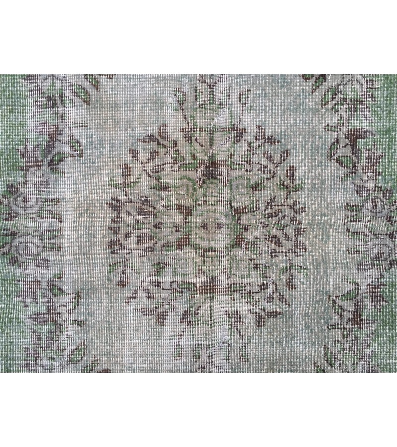 6x10 green gray bedroom rug, Vintage turkish rug , Living room rug , 6'5 X 10' boho Rug