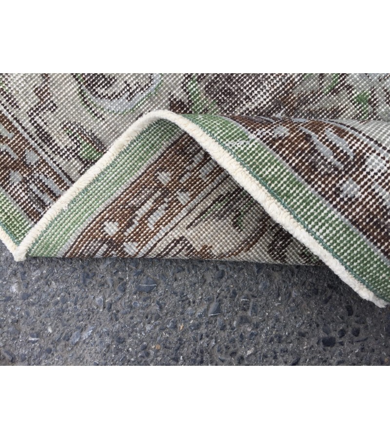 6x10 green gray bedroom rug, Vintage turkish rug , Living room rug , 6'5 X 10' boho Rug