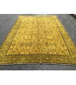 8x10 Wool Yellow Green Oushak Rug , 7x10 Handmade Area rug , 6'11 x 10'1 Turkish Rug