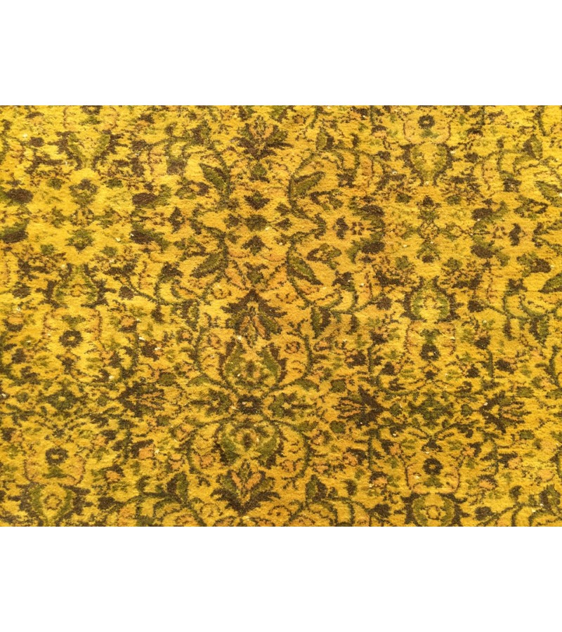 8x10 Wool Yellow Green Oushak Rug , 7x10 Handmade Area rug , 6'11 x 10'1 Turkish Rug