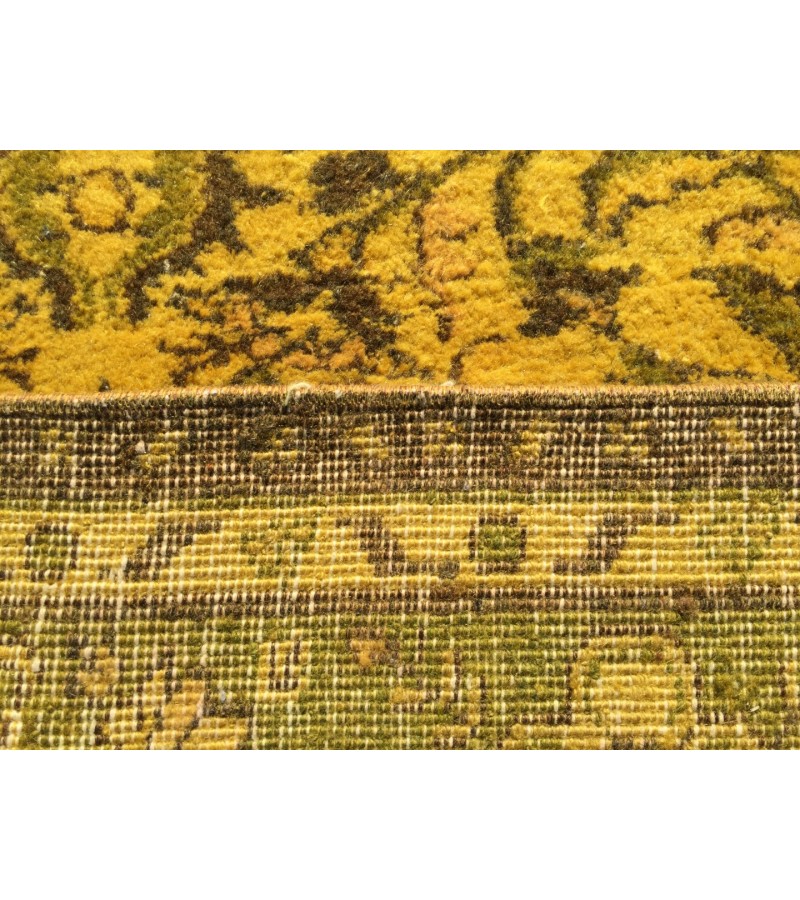 8x10 Wool Yellow Green Oushak Rug , 7x10 Handmade Area rug , 6'11 x 10'1 Turkish Rug